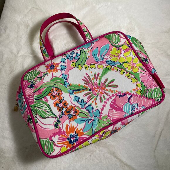 Lilly Pulitzer RARE Lunchbox Cooler Lunch Box Pink Floral - Picture 1 of 7